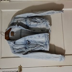 American Eagle Denim Destroyed Jacket Small Great Condition